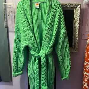 FARM Rio Vibrant Green Knit Cardigan